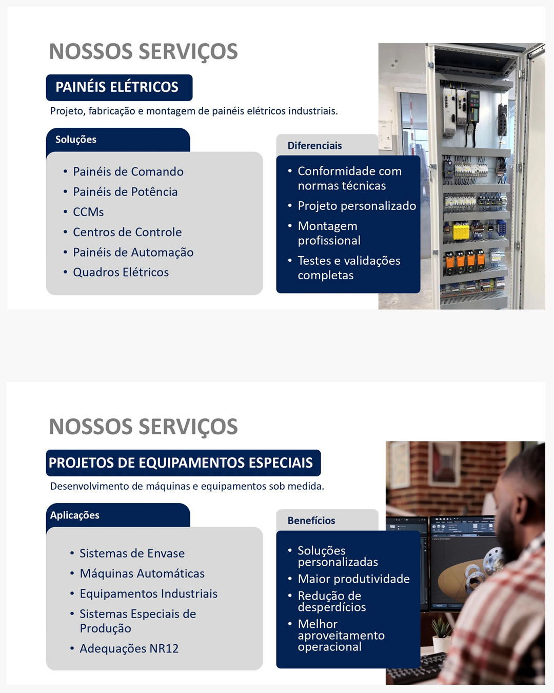 Criação Apresentação Portfólio Empresarial Engenharia Data Force