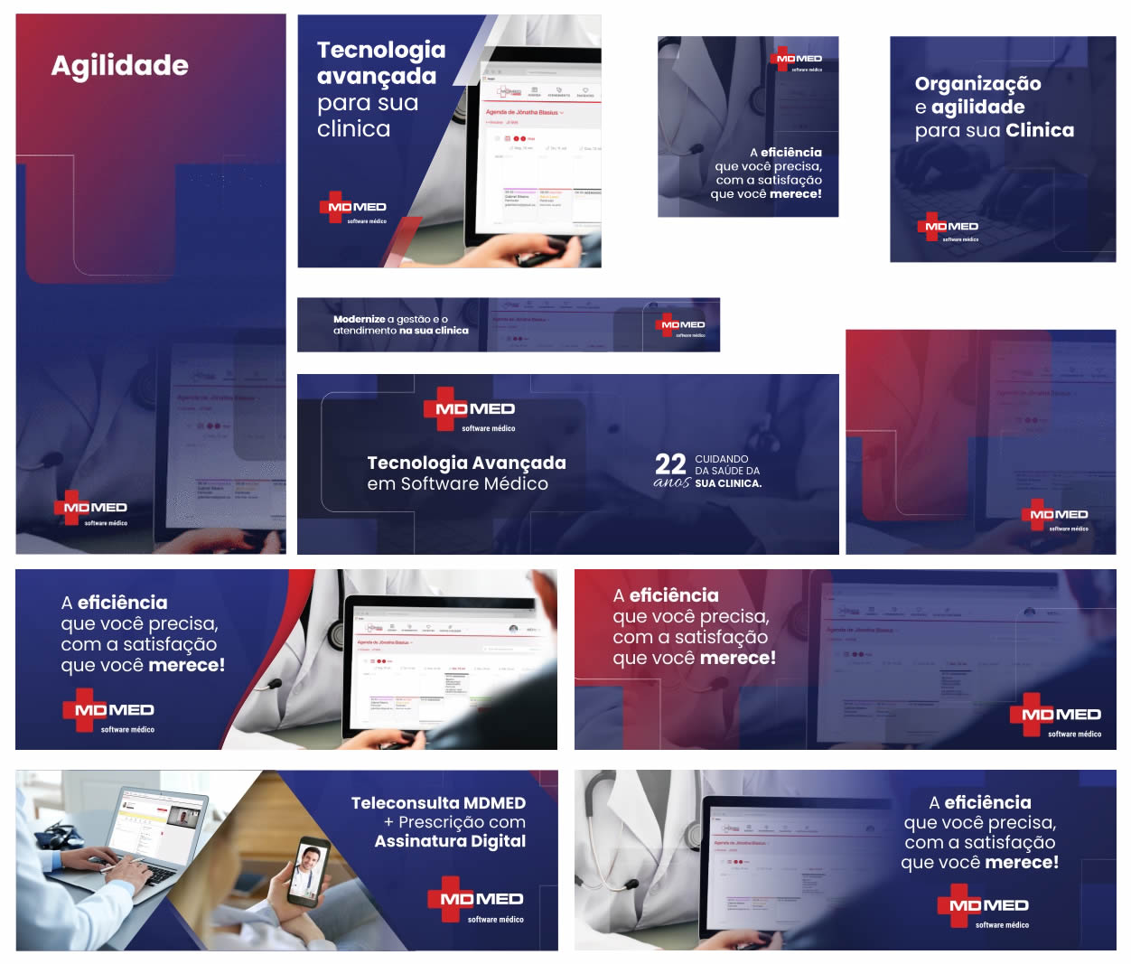 Criação de banners Goolgle ADs MDMed - Carolini Santos
