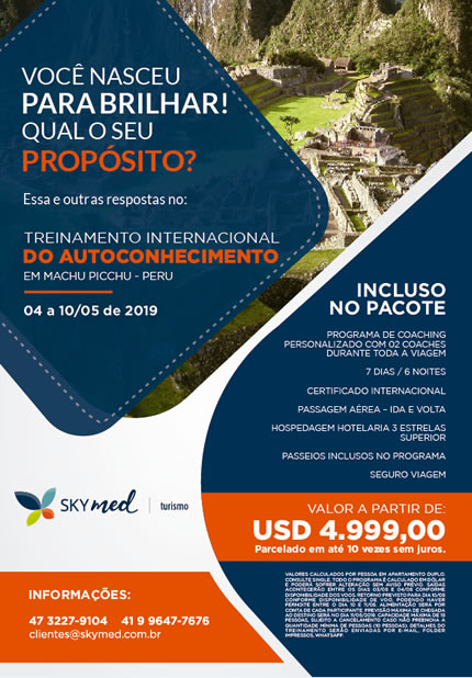 Criação de flyer Skymed - Carolini Santos